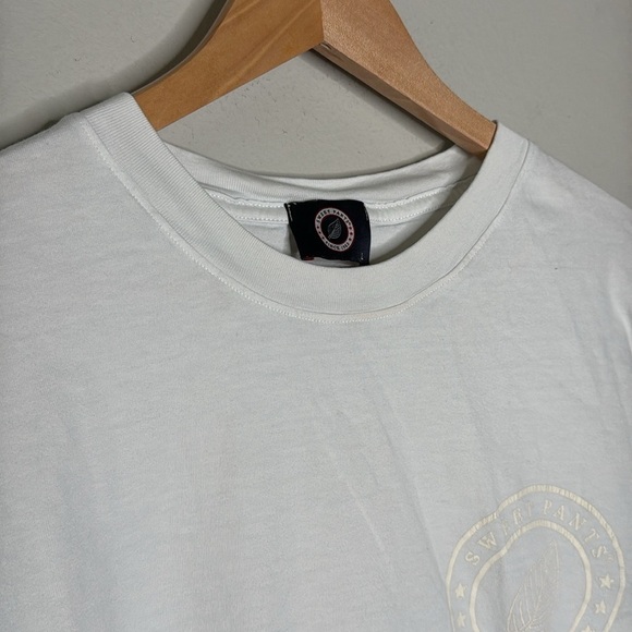 Sweet Pants Paris Short Sleeve Logo Tee in White Tone on Tone Size Large Unisex - Picture 4 of 10